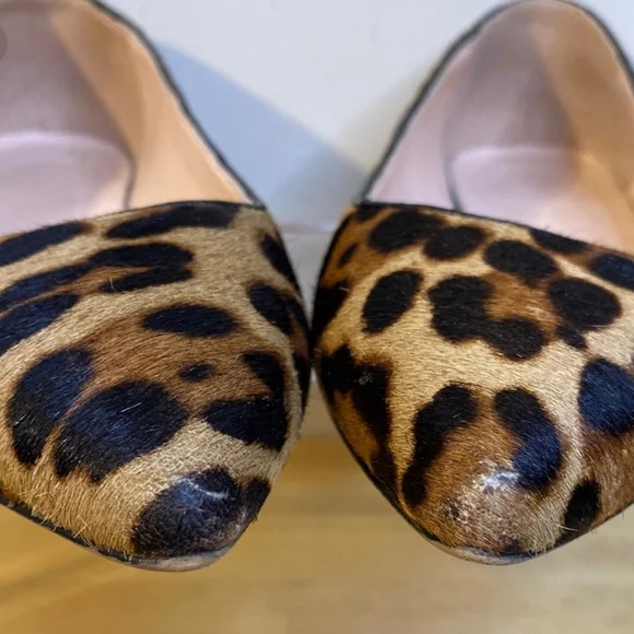 J.CREW Leopard Pointed Toe Flats, Calf Hair - Picture 6 of 10